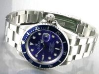 Classic Model Replica Rolex Submariner Blue Face Blue Bezel Stainless Steel Watch